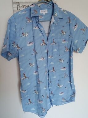 TeamLTD Angler Button Shirt Men Summer Clothes fish boat bikini